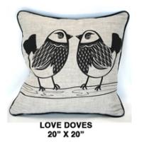 Love Doves Oatmeal / Black